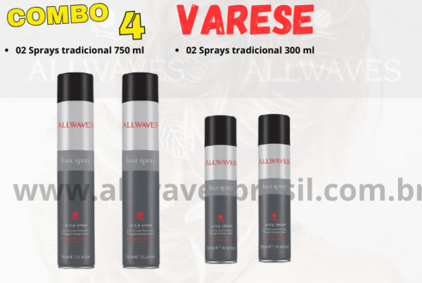 KIT VARESE - 02 sprays tradicional de 750 ml e 02 sprays de 300 ml