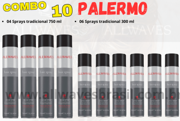 KIT PALERMO - 04 sprays tradicional de 750 ml e 06 sprays de 300 ml